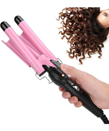 KUIKUI 3 Barrel Curling Iron Wand - Fast Heating Adjustable Temperature and Healthy Hair Styling - Buy Online on SooperMarket.com