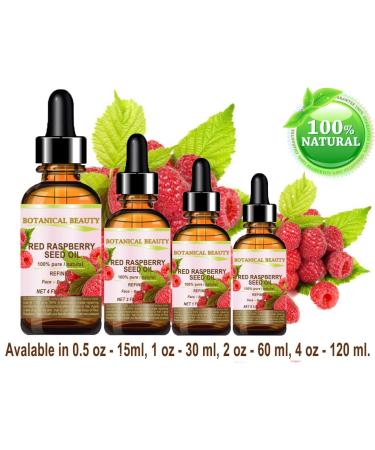 Red Raspberry Seed Oil 0.5 fl.oz - 100% Pure & Natural Cold Pressed Carrier Oil for Skin, Hair, Lips, Nails - High in Antioxidants, Vitamin A & E, Omega 3, 6, 9 - Buy Online on SooperMarket.com