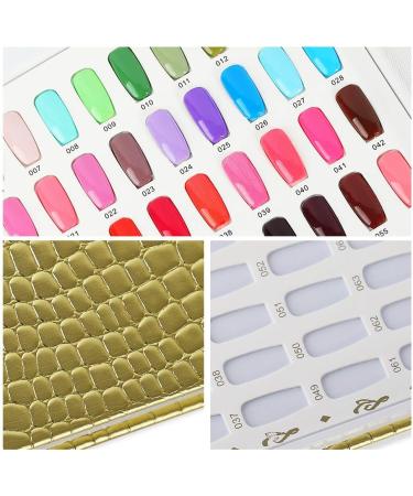 Lodokdre 216 Colors Nail Tips Display Book DIY Nail Arts Showing Tag Color Graphic Card Painting Display Board White - Buy Online on SooperMarket.com