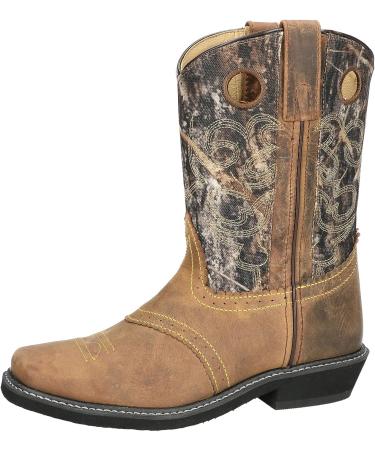 Smoky Mountain Pawnee Series Women's Western Boot - 9 Height, Square Toe, True Timber Camo, Crepe Sole - Brown Oil Distress/Camo - Buy Online on SooperMarket.com
