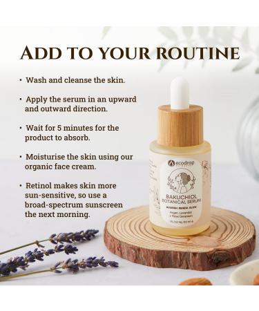Ecodrop Anti Ageing Bakuchiol Serum - 30ml | Natural Retinol Alternative & Vegan Botanical Skincare for Face | Nourishes & Rejuvenates Skin to Improve Fine Lines Wrinkles & Texture for Smooth Skin - Buy Online on SooperMarket.com