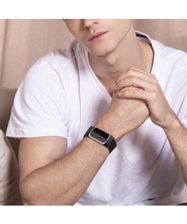 Surundo Adjustable Magnetic Mesh Loop Bracelet for Fitbit Charge 5 & 6 - Black Metal Fitness Tracker Accessory - Buy Online on SooperMarket.com