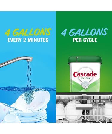 Cascade Free & Clear Dishwasher Pods 62 ct Actionpacs Detergent - Lemon Essence | Eco-Friendly Cleaning Solution - Buy Online on SooperMarket.com