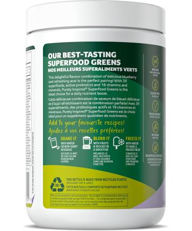 Purely Inspired Superfood Greens Powder 24 servings Blueberry Acai - Buy Online on SooperMarket.com