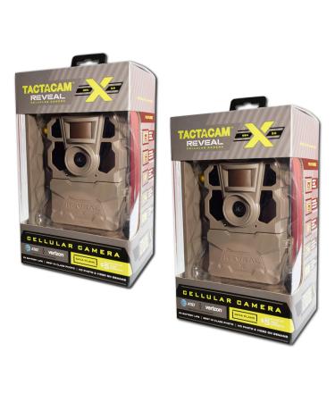 TACTACAM 2 Pack Reveal X Gen 2.0 LTE Cellular Trail Camera AT&T and Verizon, HD Video, HD Photo, Low Glow IR LED Flash (TA-TC-XG2) for Hunting, Security, Surveillance Gen 2 (2 Pack X Gen 2.0)