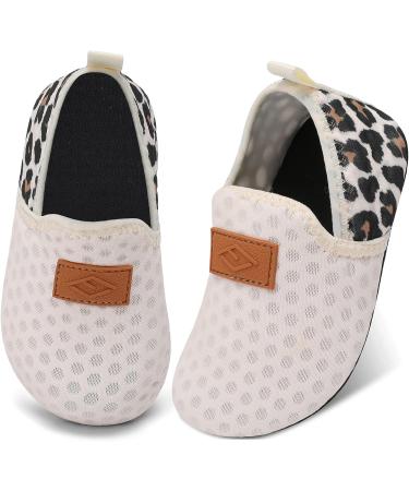 Lefflow Toddler Water Shoes - Quick Dry Beach Swim Socks - Non Slip House Slippers - Size 8.5-9 Toddler - Leopard Print - Buy Online on SooperMarket.com