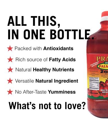 Praise Red Palm Oil 2-Liters - Zomi: Pure and Sustainable Cooking Oil - Buy Online on SooperMarket.com