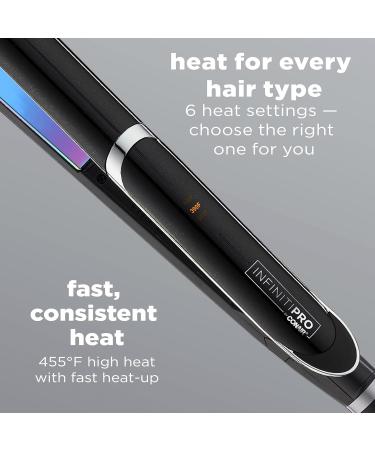 Infiniti Pro by Conair Titanium Flat Iron Rainbow finish 1-inch & CD701GNC Double Ceramic 1" Curling Iron - Buy Online on SooperMarket.com