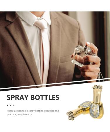 FRCOLOR Vintage Rose Glass Perfume Bottles - Refillable Spray Vial for Travel | 2pcs Essential Oil Bottle Set - Buy Online on SooperMarket.com