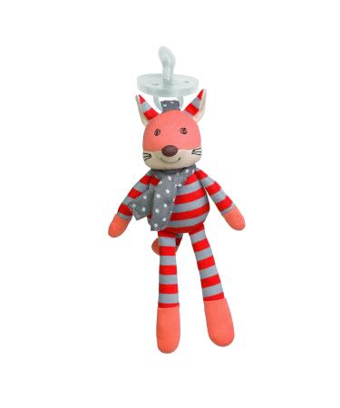 Apple Park Organic Farm Buddies - Frenchy Fox Pacifier Buddy  Baby Toy for Newborns and Infants - Hypoallergenic  100% Cotton