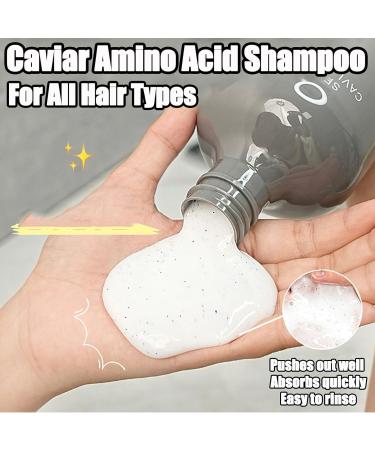 Caviar Amino Acids Shampoo Caviar Shampoo And Conditioner Caviar Intensive Care Hair Mask 450ml Caviar Hydrating & Smoothing Shampoo for All Hair Types - Buy Online on SooperMarket.com