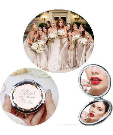 8-Pack Bridal Party Makeup Mirrors and Bracelets Set - Bride to Be Mirror, 7 Bride Tribe Mirrors, Bridesmaid Love Knot Bracelets for Bachelorette Party - Champagne - Buy Online on SooperMarket.com