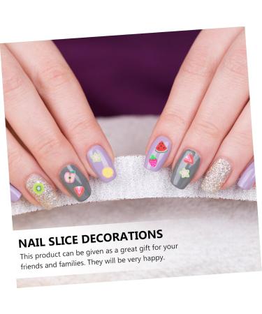 Gogogmee 24 Boxes Fruit Slice DIY Manicure Fruit Nail Slices Beads for Bracelets Fruit Stickers Cellphone Craft Slice Fruit Slices Nail Sticker Manicure Tips Slices Candy Decor Bangle Shine - Buy Online on SooperMarket.com