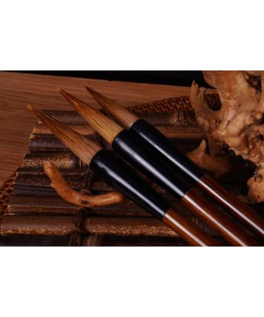 Hbasyp Chinese Traditional Calligraphy Brush Set - Wolf Hair/Sumi Drawing/Painting Set - Small Brown Box - Buy Online on SooperMarket.com
