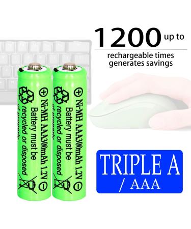 Buy 1.2V AAA 300mAh Ni-MH Rechargeable Batteries for Solar Lights - 20 Pack | Fast International Shipping - Buy Online on SooperMarket.com