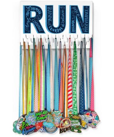 Gone For a Run Hooked On Medals (Large) - White | Inspirational Runner Medal Hanger - Buy Online on SooperMarket.com