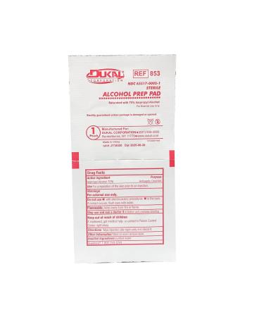 Dukal Alcohol Pad Sterile (200 Count) - 70% Isopropyl Alcohol Swabs - Buy Online on SooperMarket.com