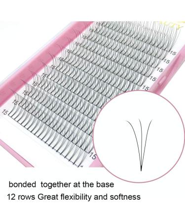 3D-C Pre Made Fan Eyelash Extensions 9-15mm - Short Stem Russian Volume Lashes 0.10 - 3D-C-0.10-9-15 Mix - Buy Online on SooperMarket.com