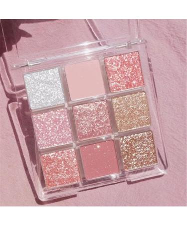 Lovelycat 9 Colors Glitter Eyeshadow Makeup Palette Matte High Pigmented Colorful Creamy Texture Eye Shadow Powder Natural Waterproof Long Lasting Eyeshadow Powder Cosmetics (pink+orange) - Buy Online on SooperMarket.com