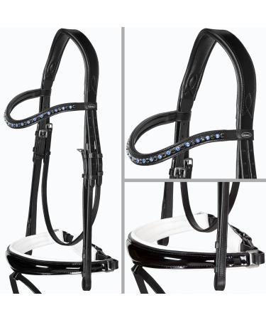 Heinick-Reitsport bridle anatomical Performance white lacquer conical RH bridle hook Warmblood Selection (Geneva)
