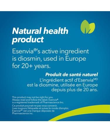 Esenvia Legs Chronic Venous Insufficiency Relief Tablets 34g - Helps Relieves signs and symptoms of Varicose Veins Spider Veins Heaviness of the legs Pain Swelling Burning Sensation - 30 Count - Buy Online on SooperMarket.com