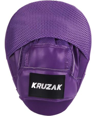 Kruzak Plain Punching Mitts for Muay Thai Martial Arts - Purple | Men & Women Boxing Focus Pads for Kickboxing, MMA Training - Buy Online on SooperMarket.com