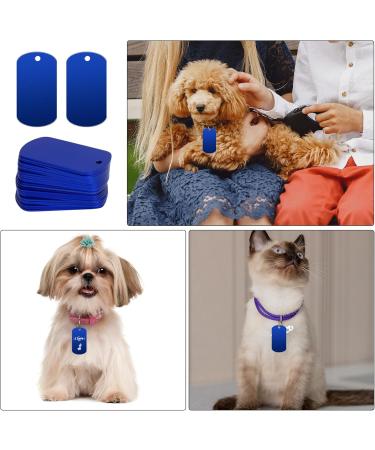 Mozeat 25pcs Pet ID Tags - Blank Aluminum Dog Tags (5x3 cm) for Personalization | Engrave Name Tags for Necklaces & Bracelets - Buy Online on SooperMarket.com