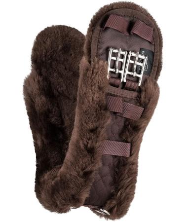 Equinate Saddle Strap - Anatomical Short Belly Belt with Real Lambskin | 50/60/80cm in Natural Brown & Black (60cm Brown) - International Shipping Available - Buy Online on SooperMarket.com