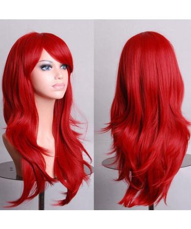 N Hot Hooded Hair Dryer Comic Wig Cosplay 70cm Color Long Curly Hair European Beauty Long Curly Hair Wig Multi Color Full Head Wig Human Lace Front Wig One Size Red - Buy Online on SooperMarket.com