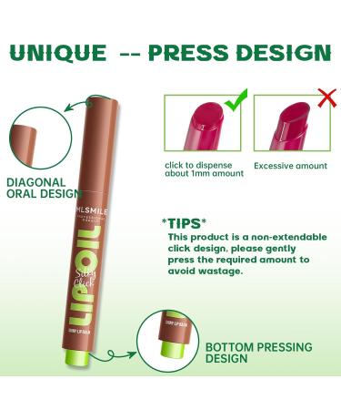 Moisturizing Solid Lip Gloss & Jelly Lipstick Set | 3 Color Lip Oil Slick & Click Plumper with Dark Brown Lip Liner - Non-Sticky Tinted Balm Gift Set for Women | International Shipping - Buy Online on SooperMarket.com