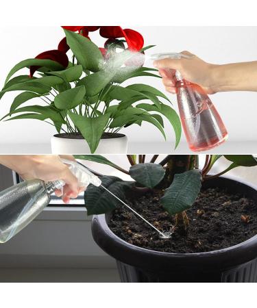 Gvolatee 3 Pack 500ml Refillable Spray Bottles - Transparent Plastic Atomizers for Plants Hair and Cleaning - Mixed Colors - Buy Online on SooperMarket.com