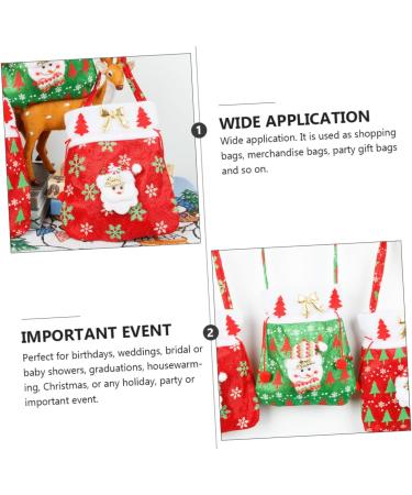 Gogogmee Santa Present 3pcs Christmas Candy Bag Candy Bags Christmas Tote Bags Xmas Bags Bag Backpack Decorate - Buy Online on SooperMarket.com
