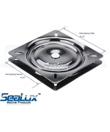 SeaLux Universal Heavy Duty 360 Seat Swivel Base 6x6 Mount Plate for Bar Stool, Chair, Boat, or Van Pilot Seat - Buy Online on SooperMarket.com