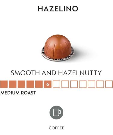 Nespresso Capsules VertuoLine Hazelino / Hazelino Muffin Medium Roast Coffee 30 Count Coffee Pods Brews 7.8oz - Buy Online on SooperMarket.com