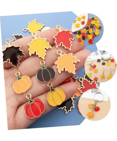 DIYEAH 32pcs Thanksgiving Pumpkin Head Pendant Bulk Charms Enamel Maple Leaf Charms Pumpkin Diy Jewelry Pendant Earrings Metal Charms for Jewelry Making Craft Supplies Bracelet Zinc Alloy - Buy Online on SooperMarket.com