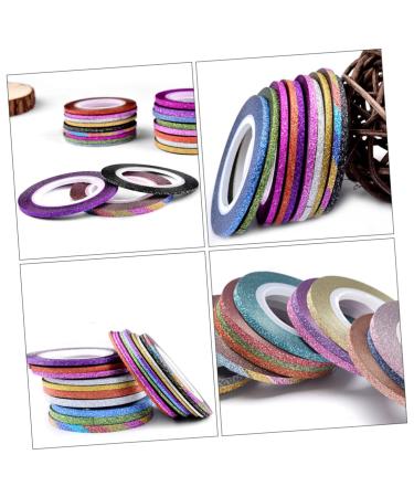 Beavorty 90 Pcs Adhesive Line Sticker Washi Tape Dispenser Nail Decor Nail Tape Strip Adhesive Epoxy Nail Art Stickers Nail Strip Tape Gold Powder Gold and Silver Thread Optional - Buy Online on SooperMarket.com