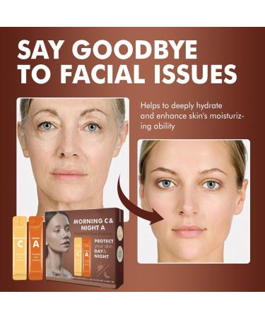 Morning C and Night Double Skin Beauty Essence | Anti-Aging and Skin Brightening Serum | Vitamin C Facial Serum | Day & Night Serum Set for Face Skin Care - Buy Online on SooperMarket.com
