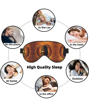 Microphone with Music Note Print Double-Sided Eye Mask Soft and Light Blocking for Enhancing Sleep Quality - Buy Online on SooperMarket.com