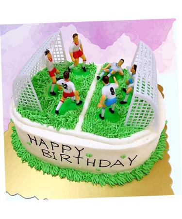 Warmhm 8Pcs ornaments accessories decorations cocktail cocktail picks top hat soccer cake topper decorate cake decorating birthday party supplies football party decorations football - Buy Online on SooperMarket.com