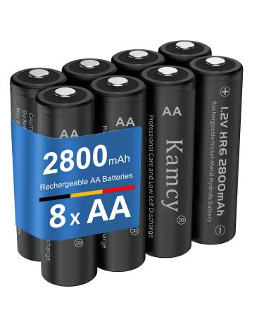 Rechargeable AA Batteries Double A Battery for Long-Lasting Power All-Purpose Pre-Charged AA Rechargeable Batteries for Household and Business Devices - 8 Count Pack 8 Count (Pack of 1) AA