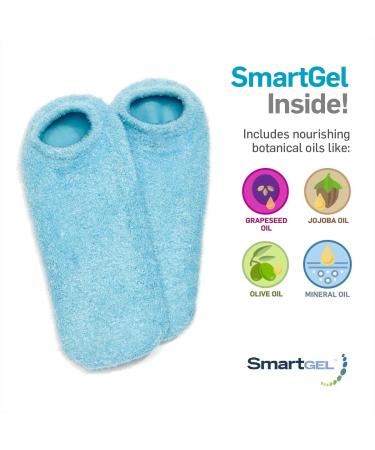 NatraCure Moisturizing Gel Booties & Gloves Set for Dry Hands, Feet, and Skin - Aqua Color - Buy Online on SooperMarket.com