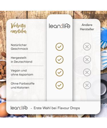 Lean:Life Coconut Flavour Drops 30 ml - Sugar-Free & Low Calorie Aroma Drops for Food - Enhance Your Dishes! - Buy Online on SooperMarket.com