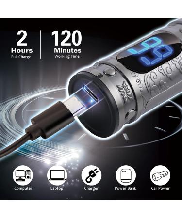 Ten-Tatent Professional Hair Clippers for Men - Cordless Beard Trimmer with T-Blade, Precision Cutting and Zero Gapped Grooming Kit in Grey - Buy Online on SooperMarket.com