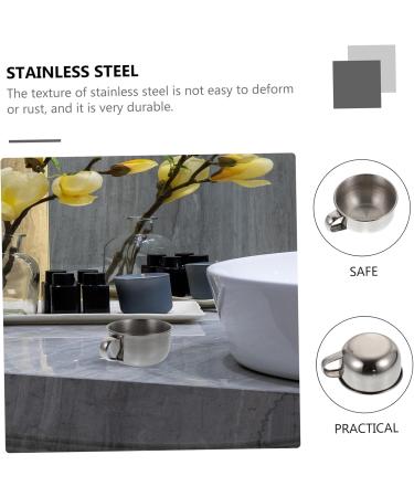 Beavorty 3 Pcs Stainless Steel Shaving Soap Bowl Set - Premium Man's Shaving Cream Cup for Smooth Shaves | International Shipping Available - Buy Online on SooperMarket.com