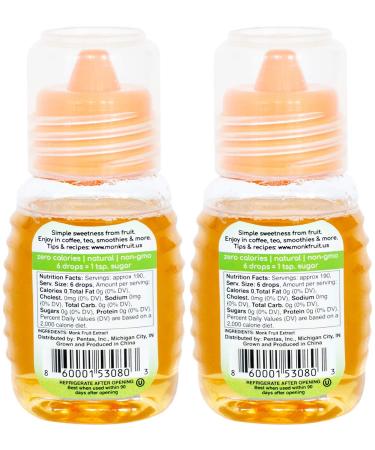 LLINEA Monk Fruit Sweetener - 2-Pack - 200 Servings, 6 Drops = 1 Tsp Sugar - Zero Calories, Carbs - Gluten-Free, Non-GMO - For Coffee, Tea, Smoothies & More - 2 Fl Oz - Buy Online on SooperMarket.com