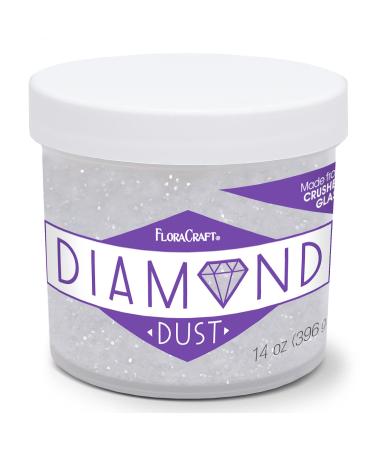 FloraCraft Diamond Dust Glitter 14 Ounce Clear Glass 14 OZ SNOW/DIAMOND DUST Clear