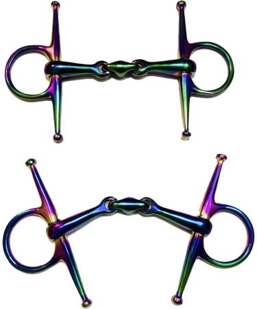 Extreme Full Cheek Rainbow Jointed Horse Bit - Steel Snaffle for Egg Butter | 10.2cm to 14cm Sizes - Shop Internationally - Buy Online on SooperMarket.com