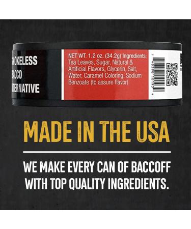 Buy 10 Cans of BaccOff Original Fine Cut - Bold Black Tea with Smoky Flavors | International Shipping Available - Buy Online on SooperMarket.com