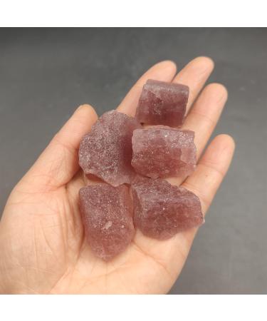ALKOY Natural Crystal Rough 1pc Natural Red Strawberry Quartz Raw Stone Rough Crystal Gemstone Specimen Home Decoration FZUGEDRLI - Buy Online on SooperMarket.com