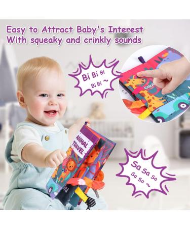 Eutionho Jungle Tails Soft Baby Book Toy | Early Education & Sensory Activity | Ideal Baby Gift | Suitable for 0-12 Months | Boys & Girls - Buy Online on SooperMarket.com